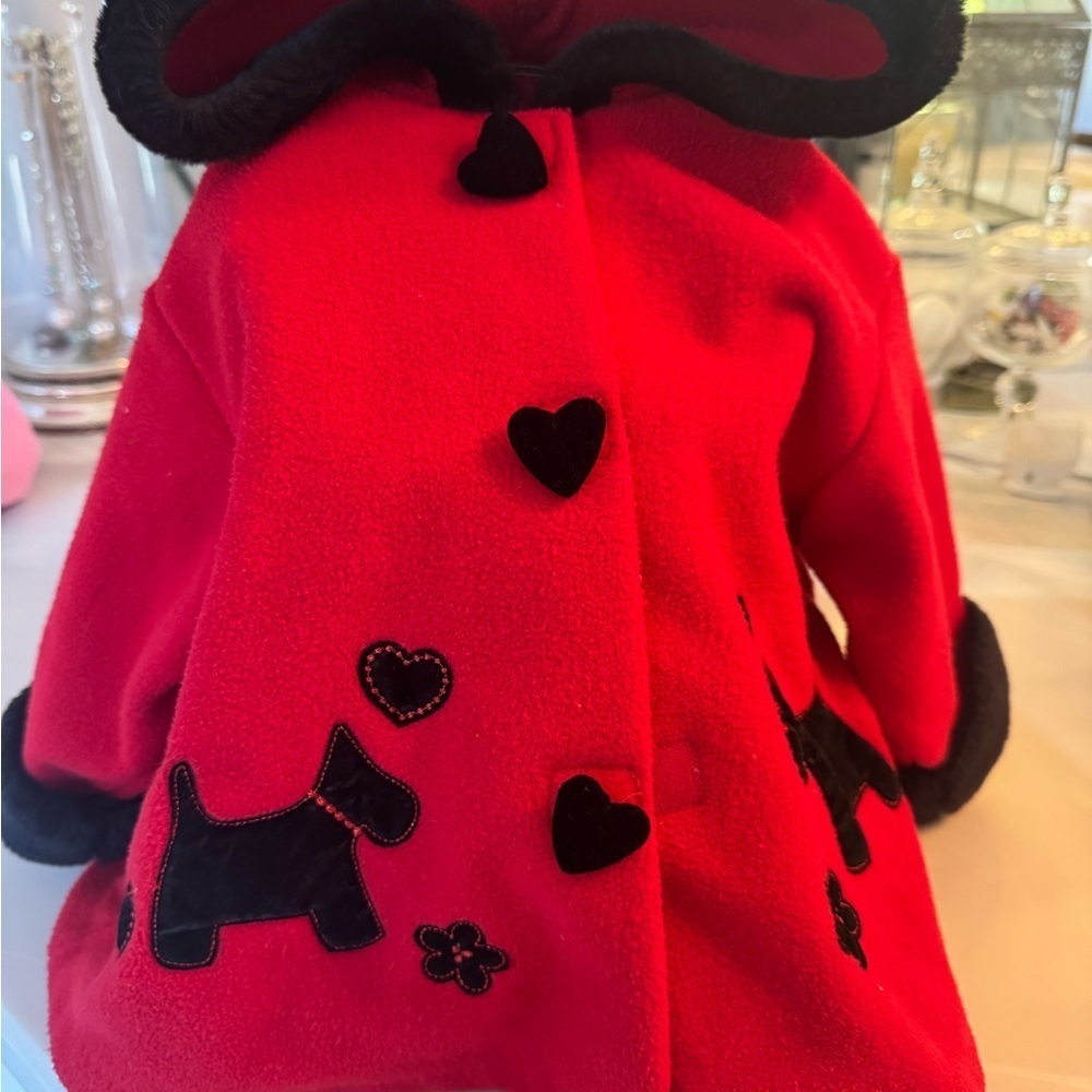 GoodLad Red with Black Heart and Dog Accents Infant 12 M - Picture 3 of 11